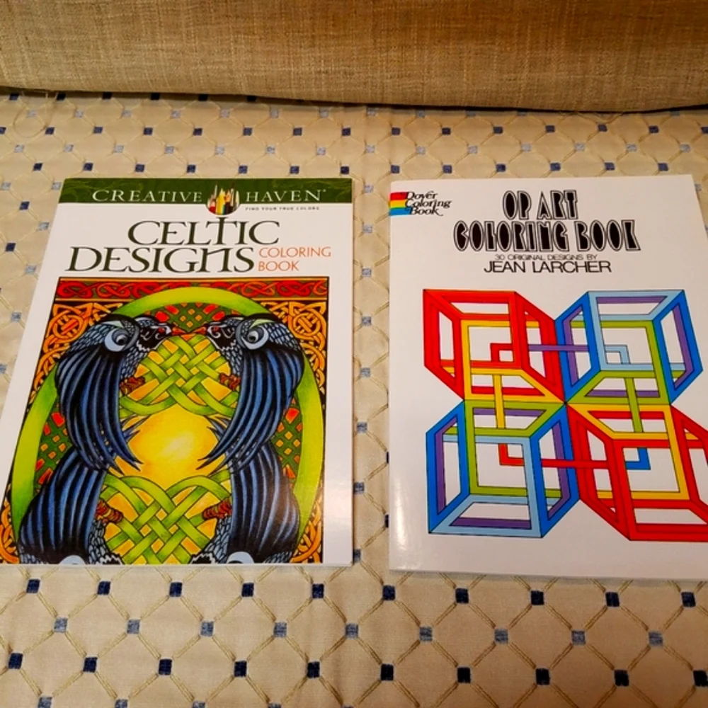 🆕️Celtic Design and Op Art Adult Coloring Books - Picture 1 of 2